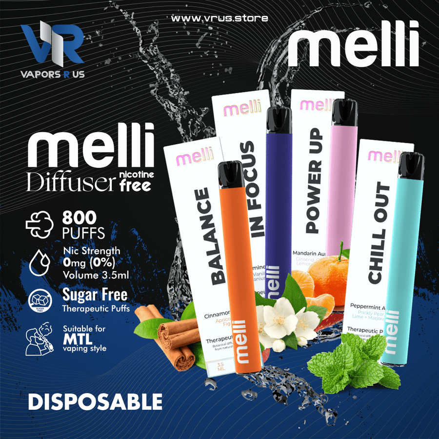 MELLI - Diffuser 800 Puffs Disposable (Nicotine Free) | Vapors R Us LLC