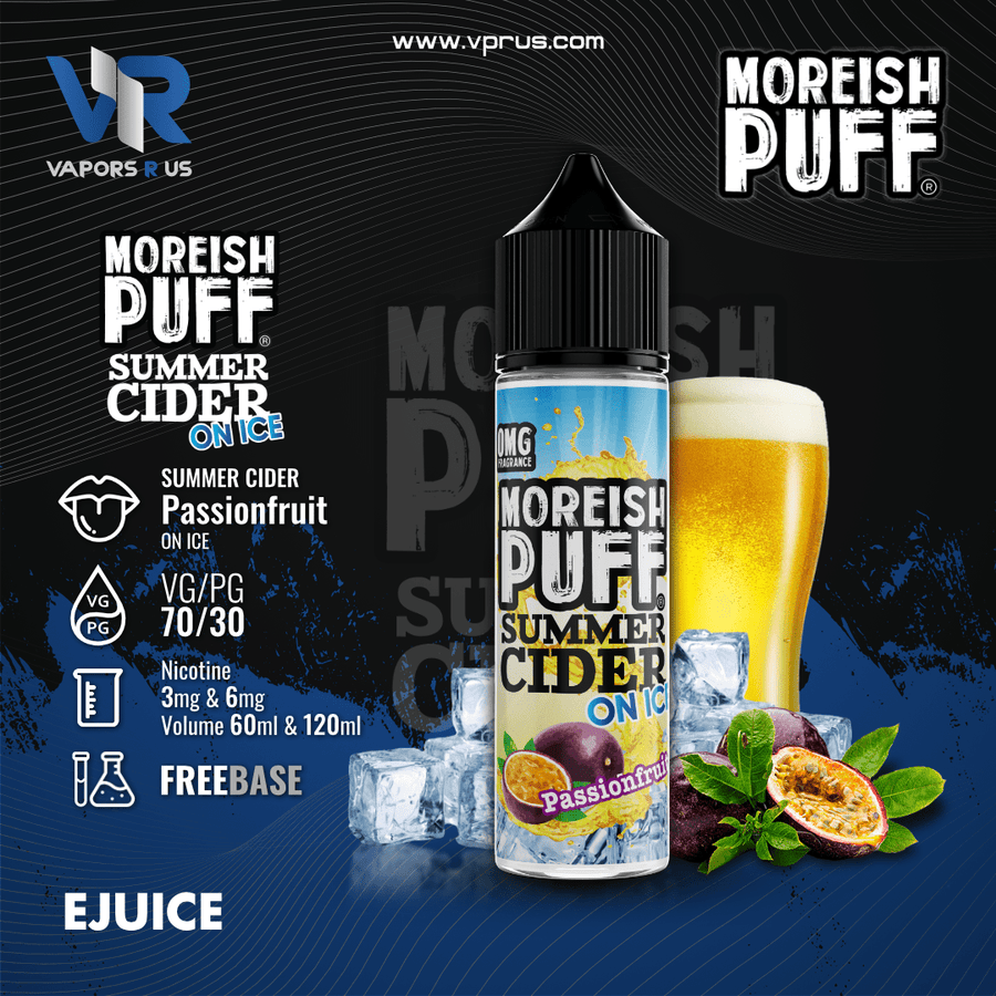 MOREISH PUFF SUMMER CIDER ON ICE - Passion Fruit | Vapors R Us LLC