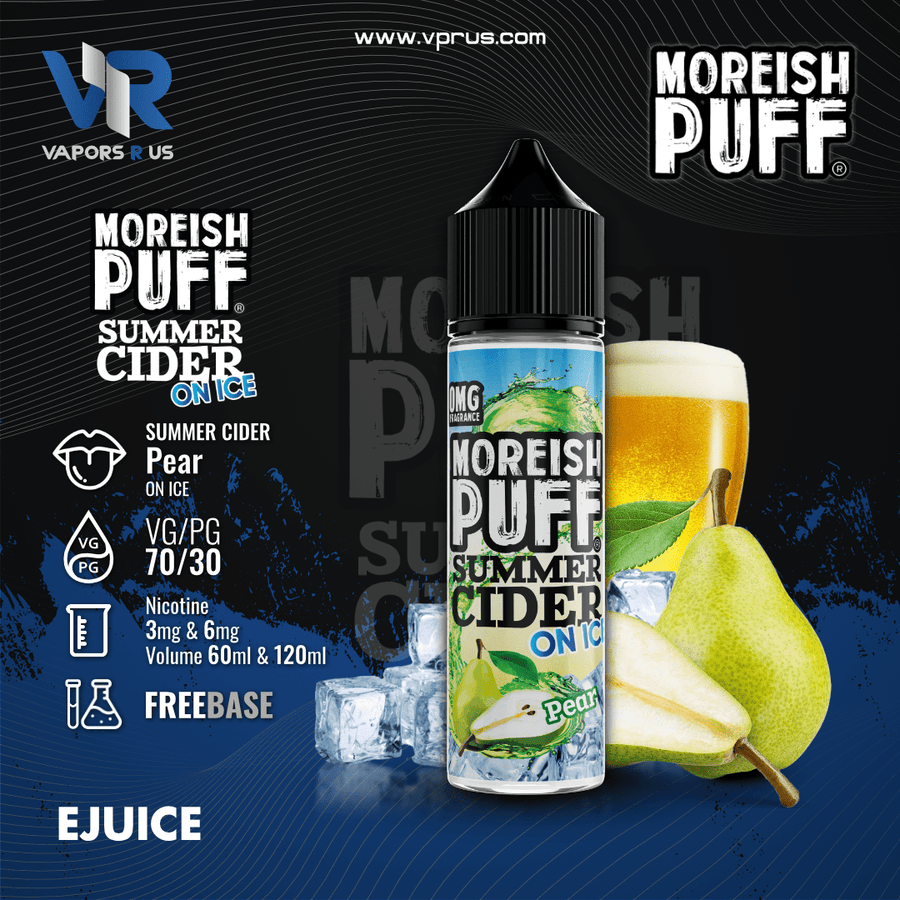 MOREISH PUFF SUMMER CIDER ON ICE - Pear | Vapors R Us LLC