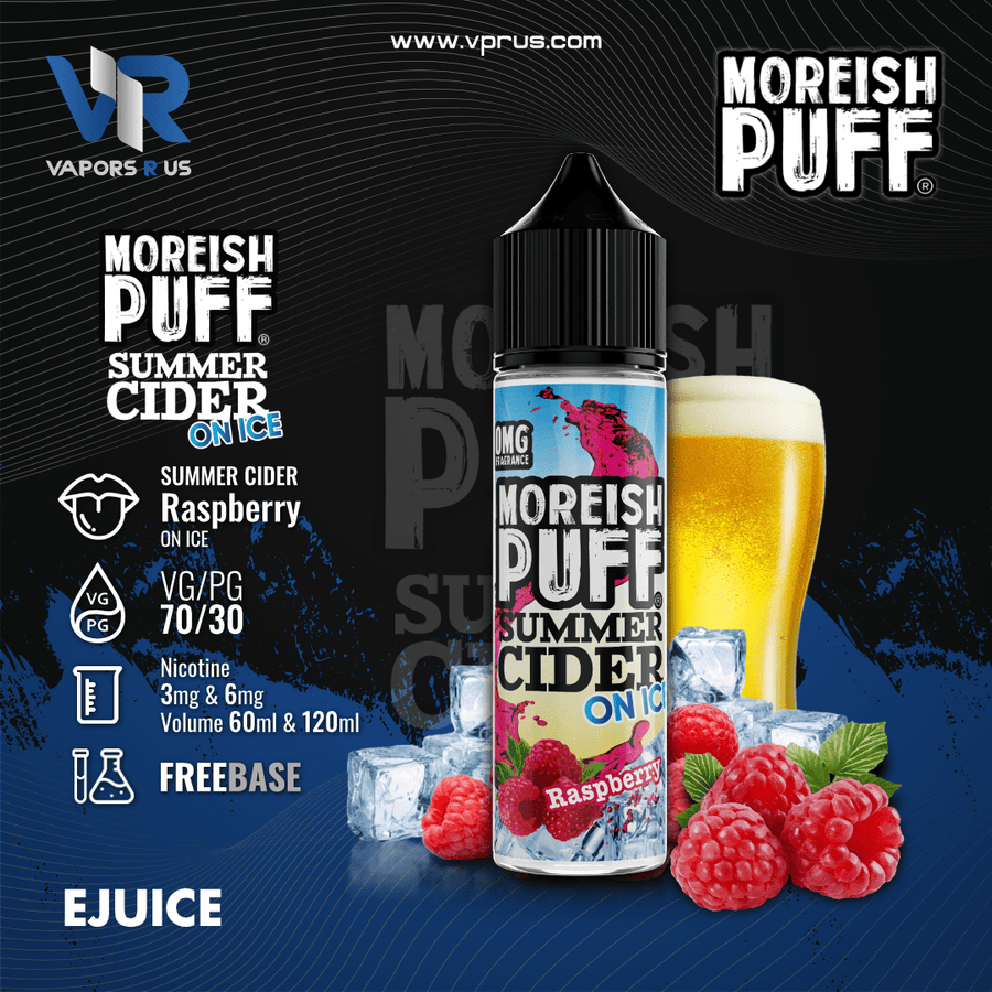 MOREISH PUFF SUMMER CIDER ON ICE - Raspberry | Vapors R Us LLC