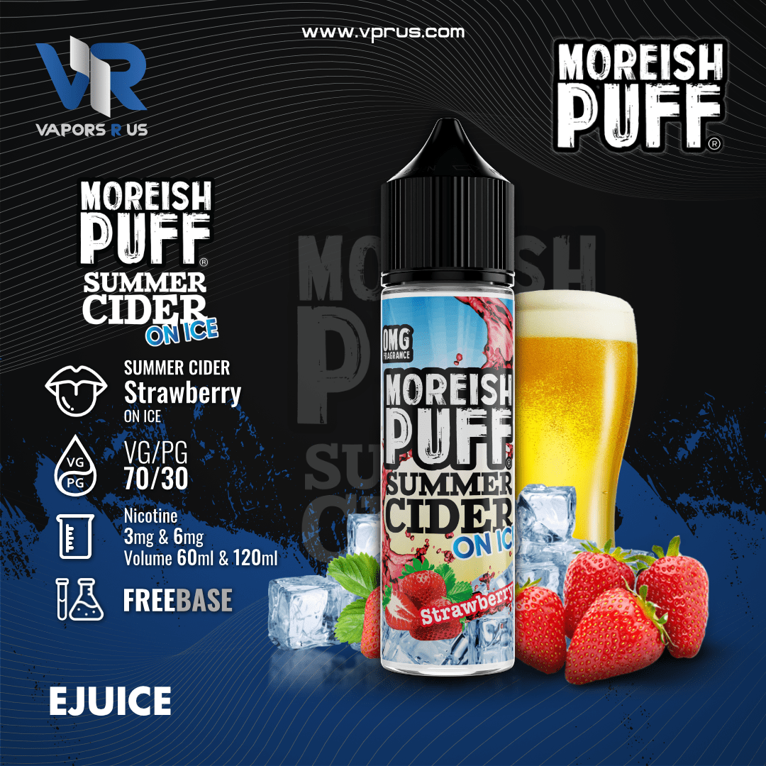 MOREISH PUFF SUMMER CIDER ON ICE - Strawberry | Vapors R Us LLC