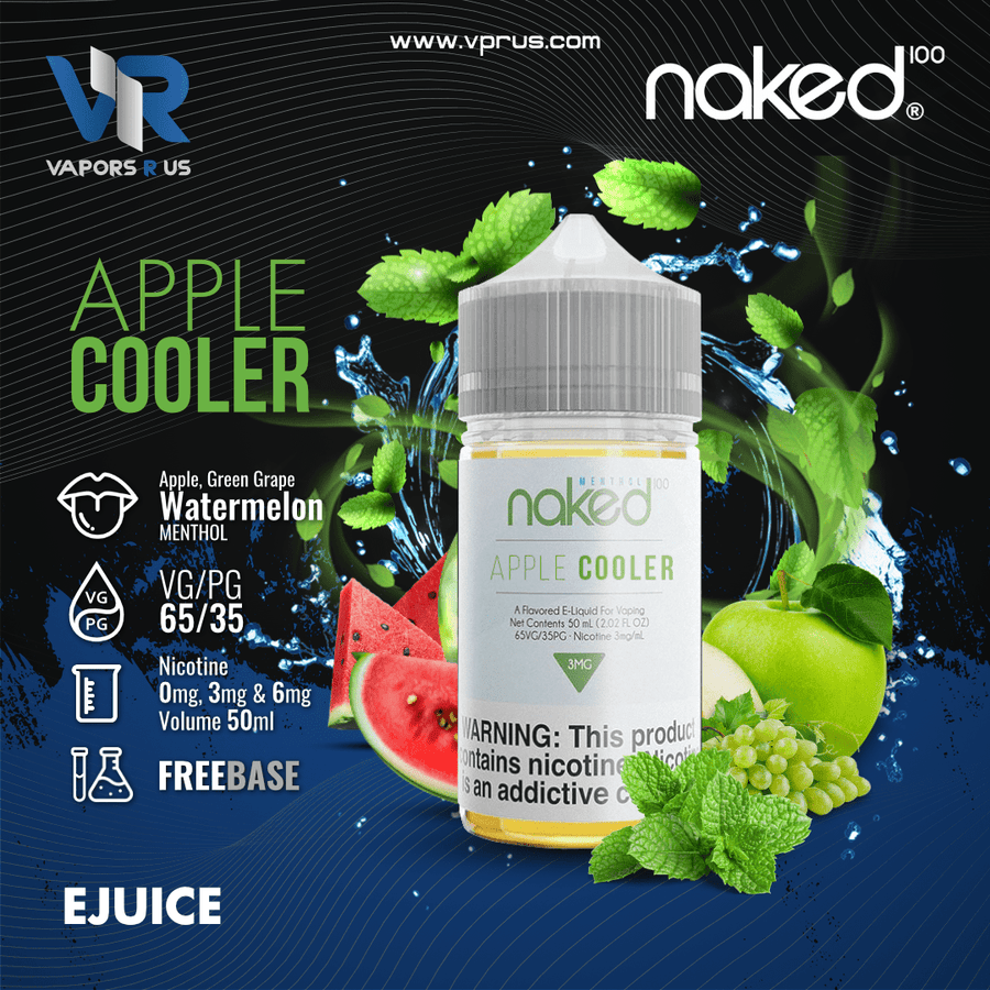 NAKED 100 - Apple Cooler | Vapors R Us LLC