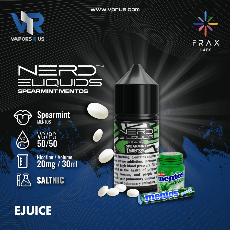 NERD ELIQUIDS - Spearmint Mentos 30ml (SaltNic) | Vapors R Us LLC