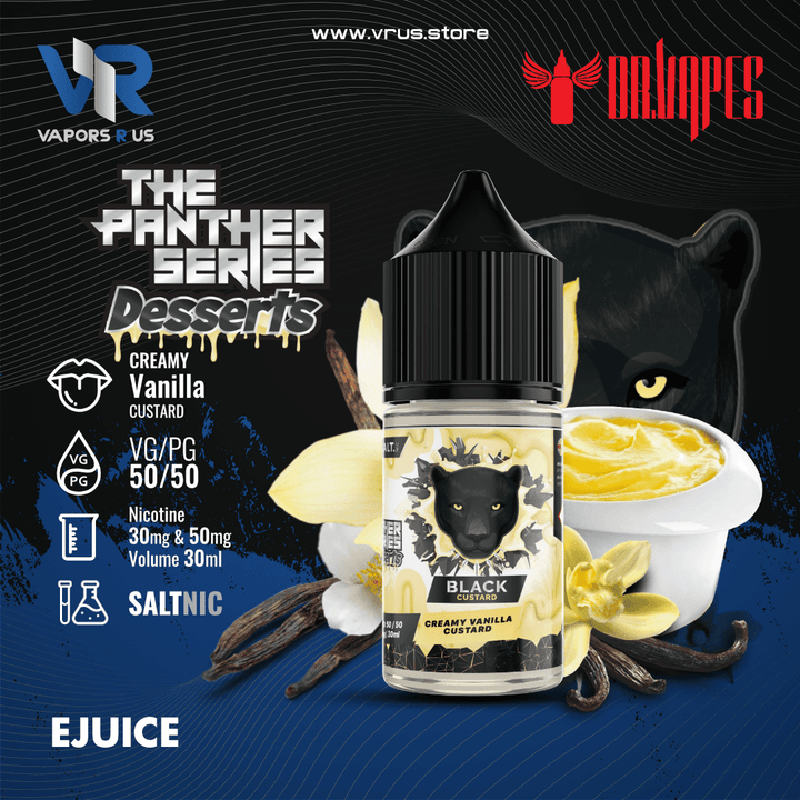 Panther Series Desserts - Black Custard By DR VAPES 30ml (SaltNic) | Vapors R Us LLC