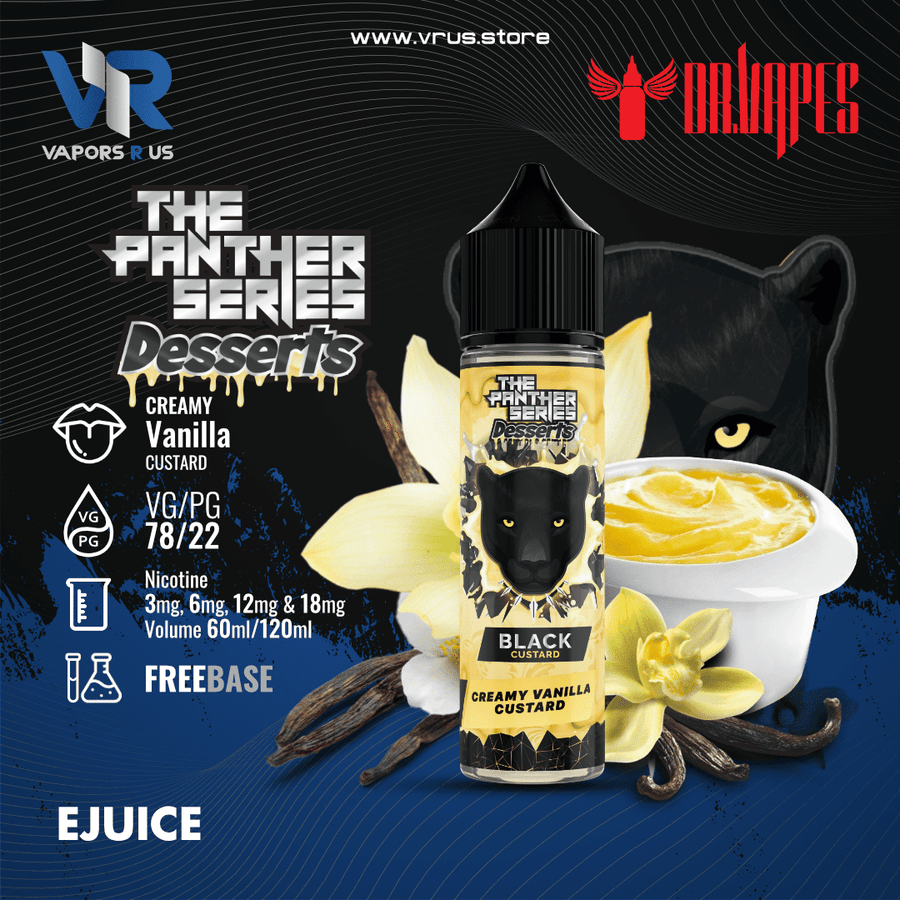 Panther Series Desserts - Black Custard (By DR VAPES) | Vapors R Us LLC