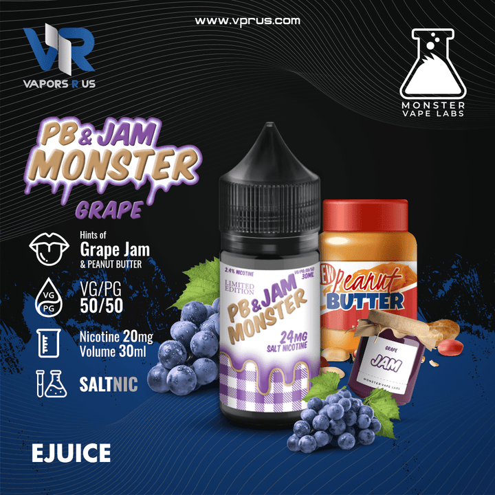 PB & JAM MONSTER - Grape 30ml (SaltNic) | Vapors R Us LLC