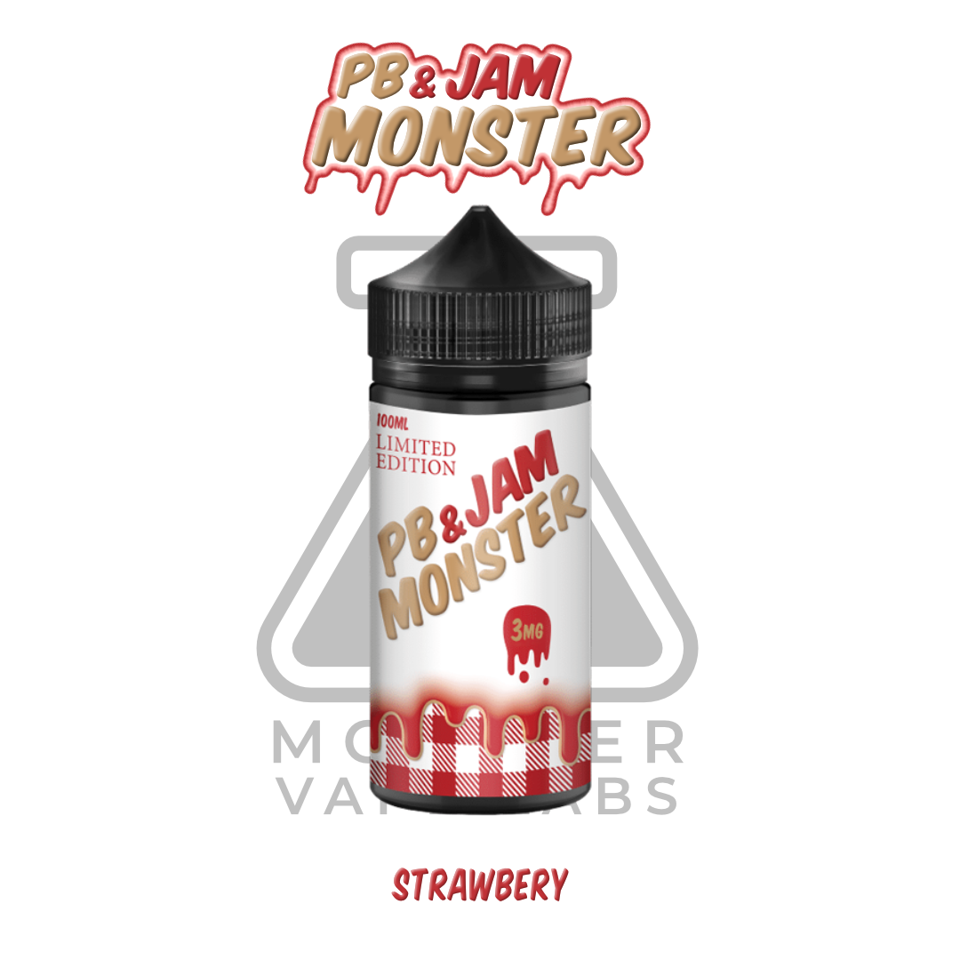 PB & JAM MONSTER - Strawberry 3mg 100ml