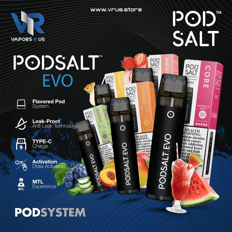 POD SALT - EVO Device (1600 Puffs - 20mg) | Vapors R Us LLC