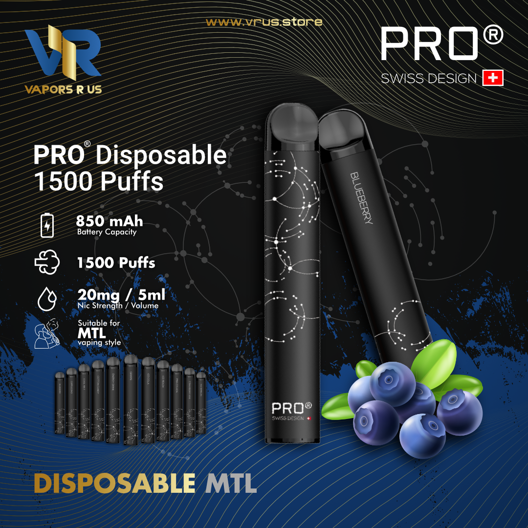 PRO Swiss Design 1500 Puffs Disposable Pen | Vapors R Us LLC