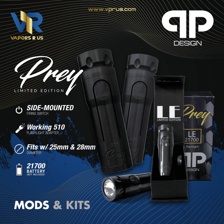 QP Design PREY LIMITED EDITION FLASHLIGHT Mech Mod | Vapors R Us LLC