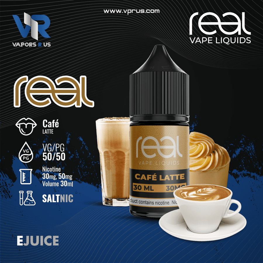 REAL VAPE - Cafe Latte 30ml (SaltNic) Vapors R Us LLC REAL VAPE - Cafe Latte 30ml (SaltNic) Vapors R Us LLC