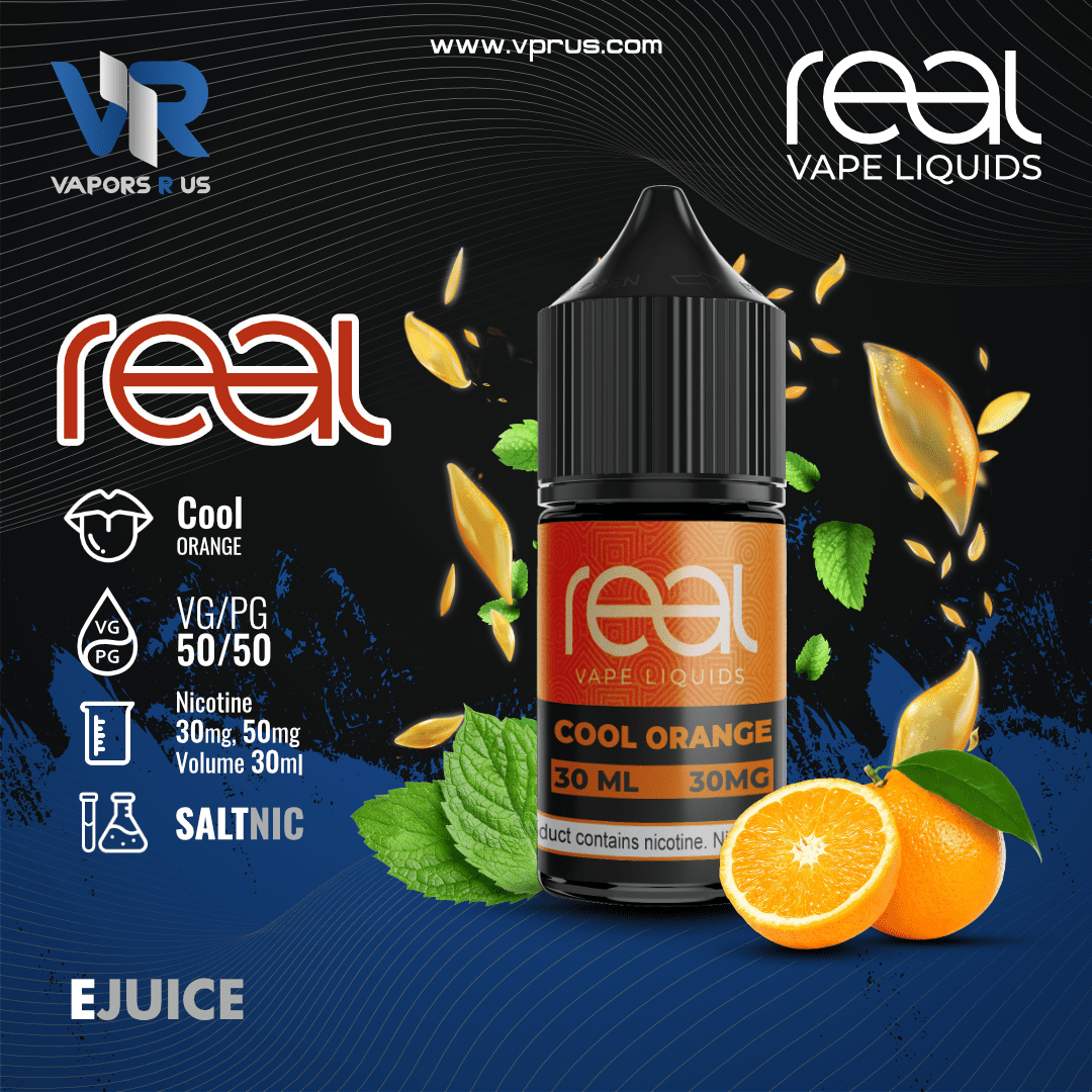 REAL VAPE - Cool Orange 30ml (SaltNic) | Vapors R Us LLC