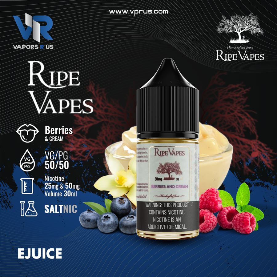 RIPE VAPES - Berries and Cream 30ml SaltNic