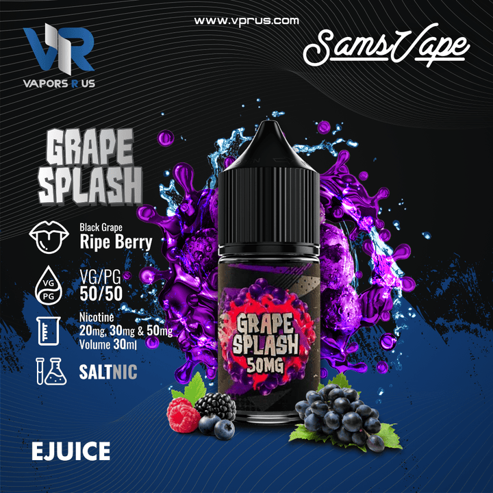 SAM'S VAPE - Grape Splash 30ml (SaltNic) | Vapors R Us LLC