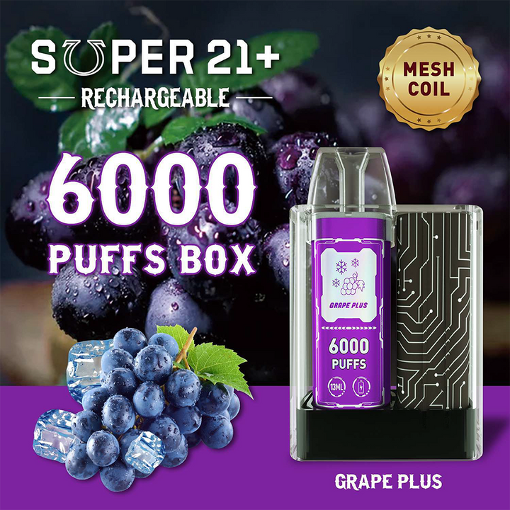 YECOO - SUPER 21+ 6000 Puffs Rechargeable Disposable | Vapors R Us LLC