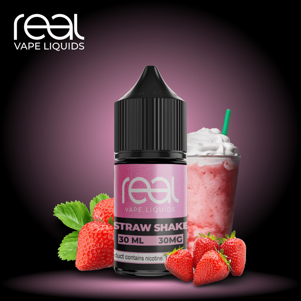 REAL VAPE - Straw Shake 30ml (SaltNic) | Vapors R Us LLC