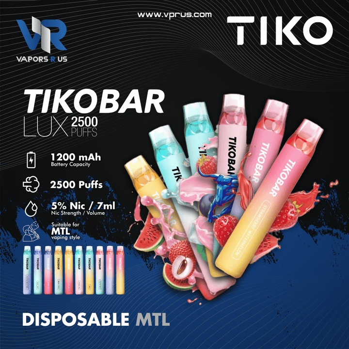 TIKO - TIKOBAR LUX 2500 Puffs Disposable Pod | Vapors R Us LLC