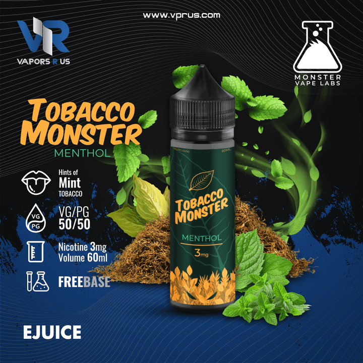 TOBACCO MONSTER - Menthol 3mg | Vapors R Us LLC