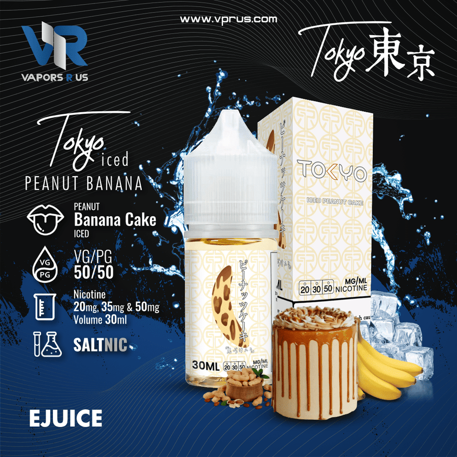 TOKYO - Iced Peanut Banana Cake 30ml (SaltNic) | Vapors R Us LLC