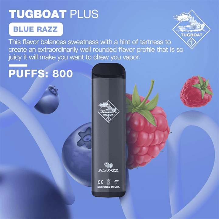 TUGBOAT - PLUS Disposable Pod Device 800 PUFFS | Vapors R Us LLC