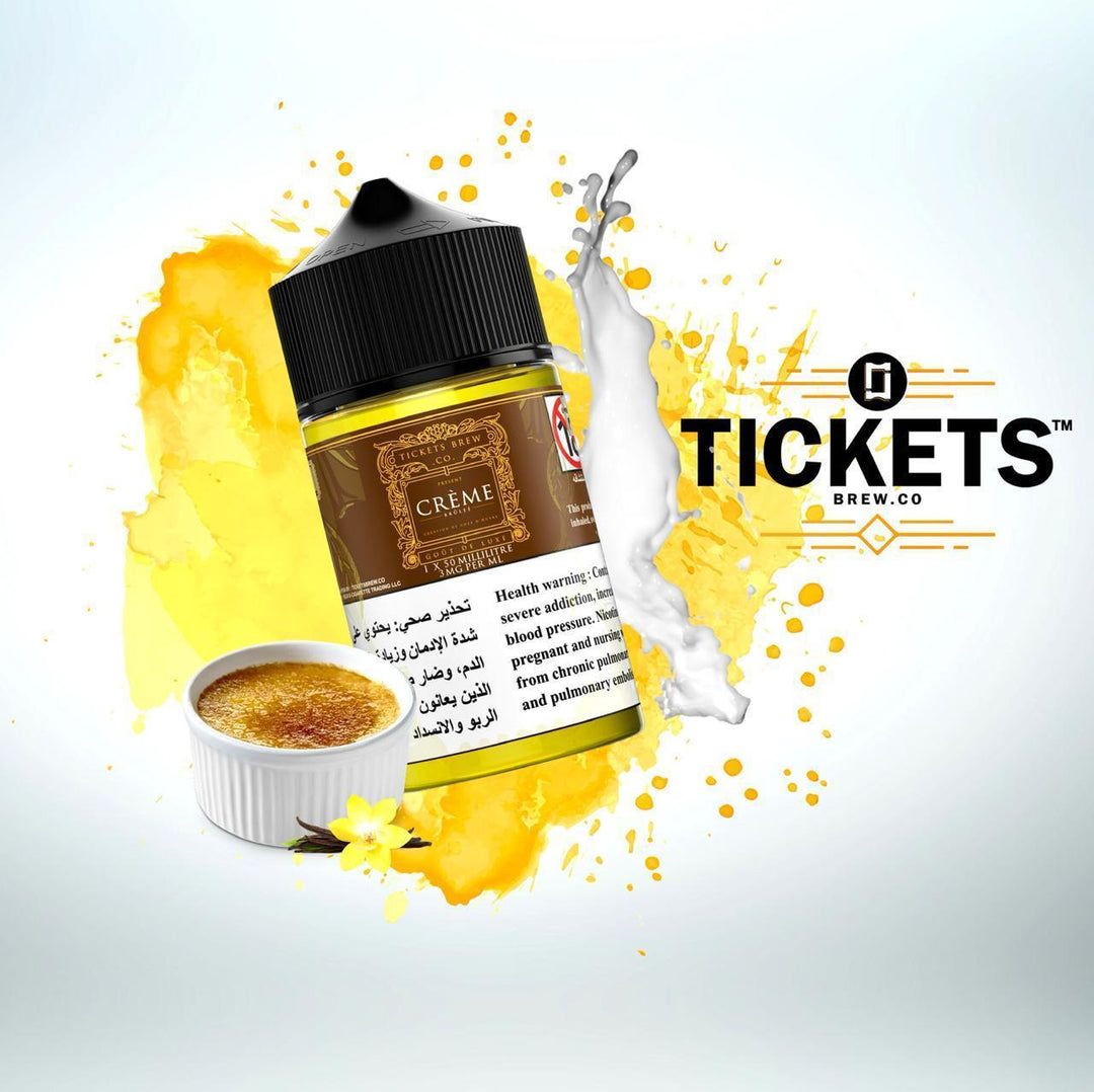 TICKETS E JUICE - CREME BRULEE 50ML