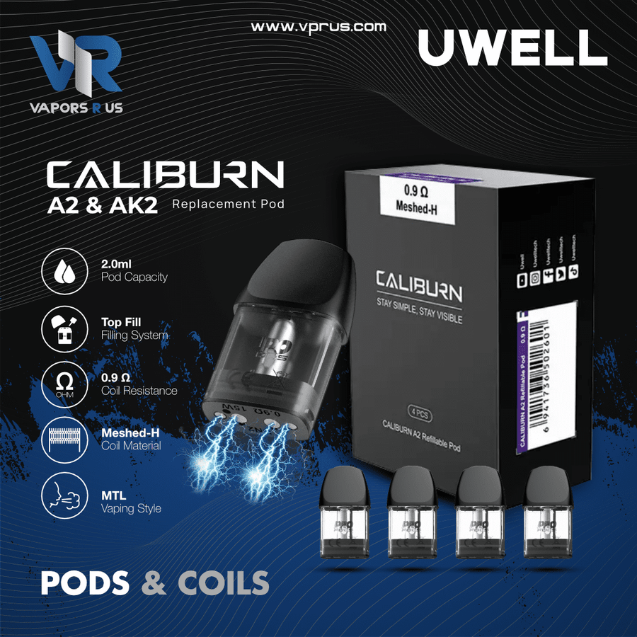 UWELL - Caliburn A2/AK2/A2S Replacement Pods | Vapors R Us LLC