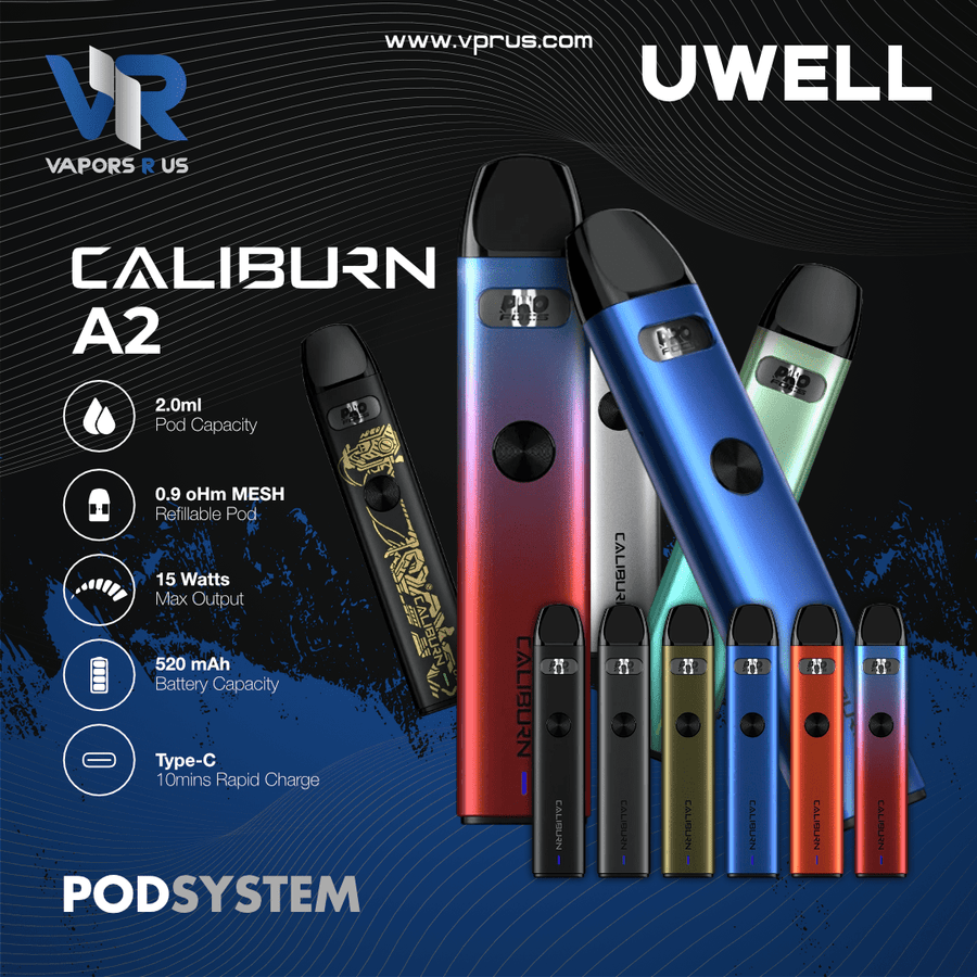 UWELL - Caliburn A2 Pod Kit 520mAh | Vapors R Us LLC