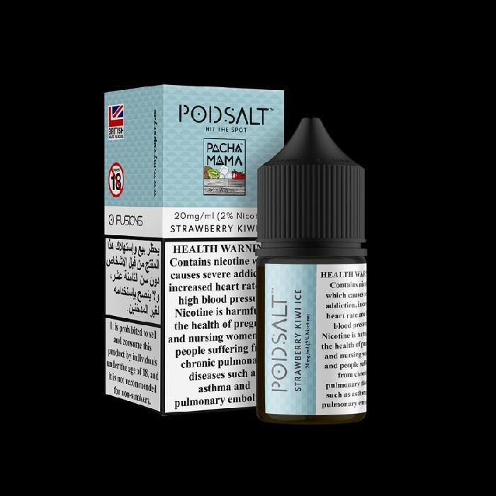 POD SALT FUSIONS - Pacha Mama Strawberry Kiwi Ice 30ml (SaltNic) | Vapors R Us LLC