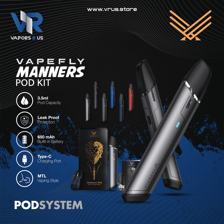 VAPEFLY - Manners Pod Kit 650mAh | Vapors R Us LLC