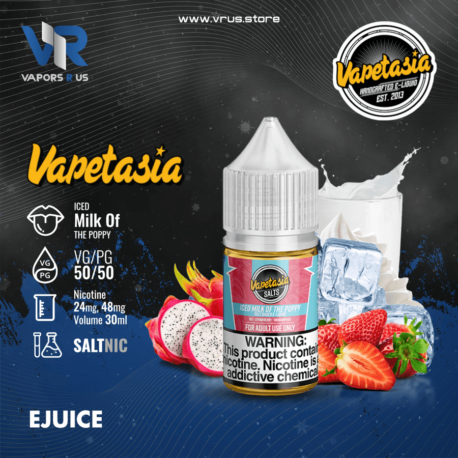 VAPETASIA - Milk Of The Poppy Iced 30ml (SaltNic) | Vapors R Us LLC