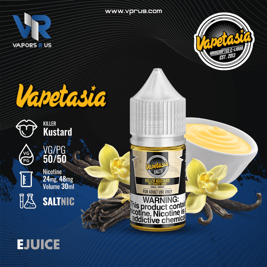 VAPETASIA - Killer Kustard 30ml (SaltNic) | Vapors R Us LLC