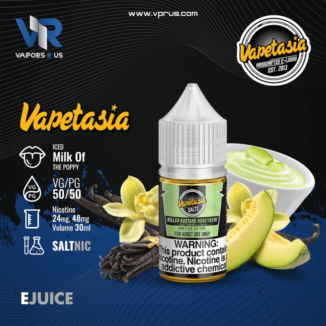 VAPETASIA - Killer Kustard Honeydew 30ml (SaltNic) | Vapors R Us LLC