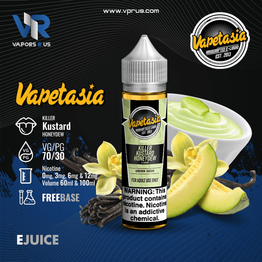 VAPETASIA - Killer Kustard Honeydew | Vapors R Us LLC