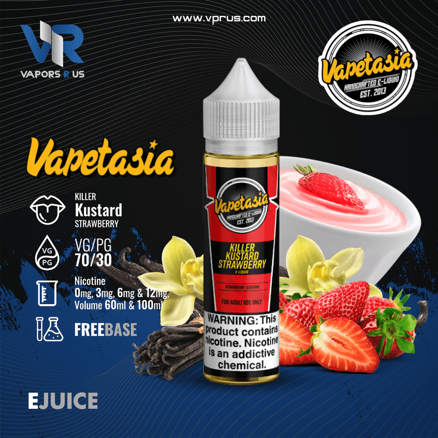 VAPETASIA - Killer Kustard Strawberry | Vapors R Us LLC