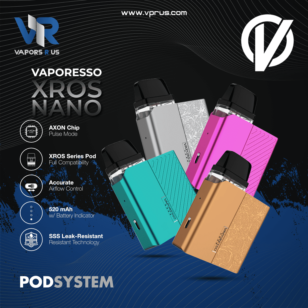 VAPORESSO - XROS Nano Pod Kit 1000mAh | Vapors R Us LLC