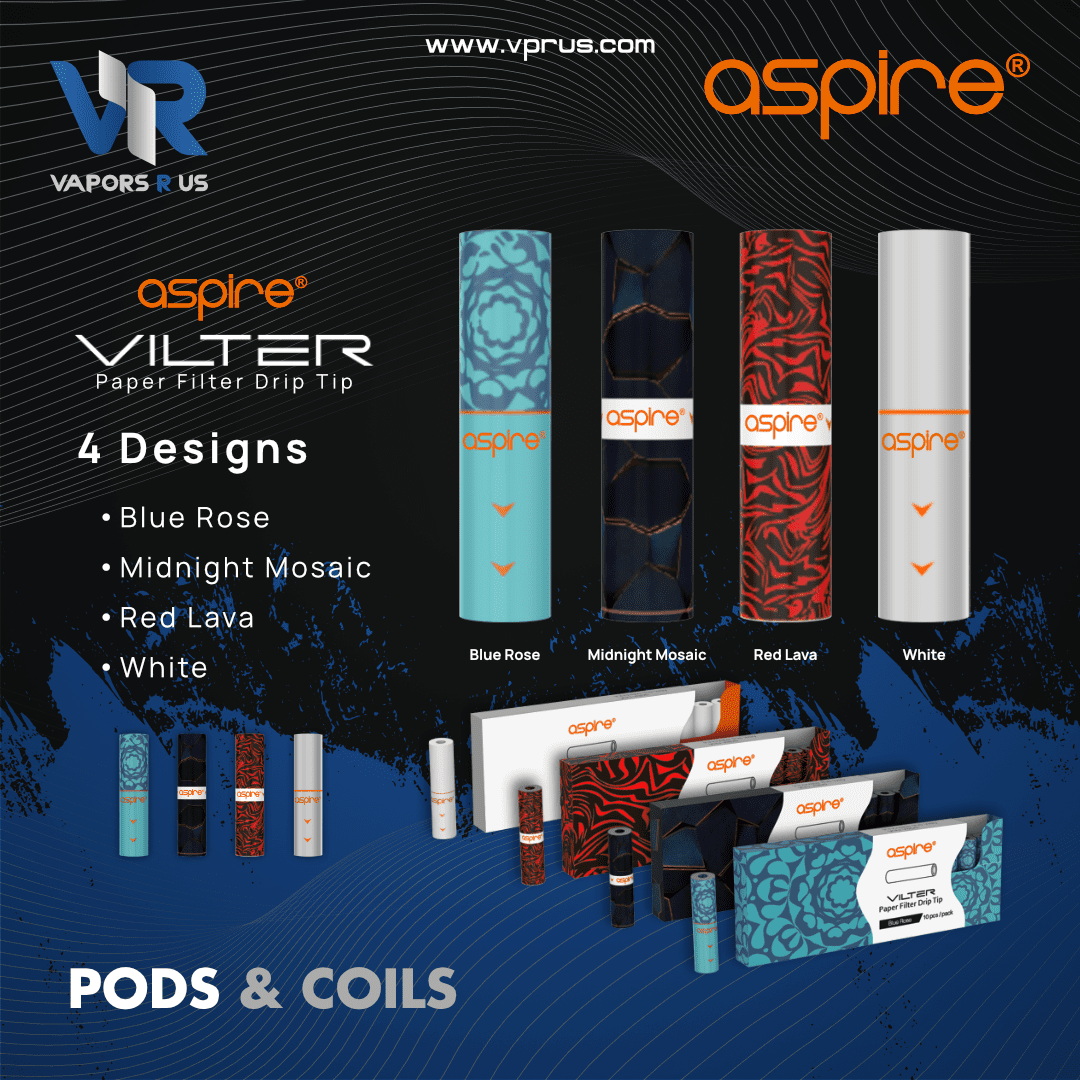 ASPIRE - VILTER Filters (Pack of 10) | Vapors R Us LLC