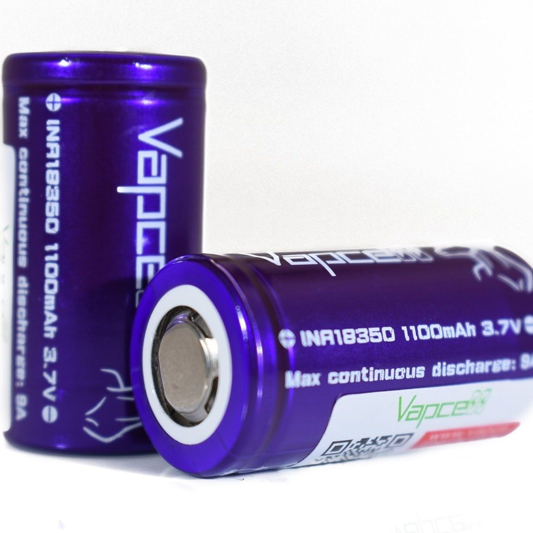 Vapcell 18350 1100mAh 9A Battery (Price Per Battery)