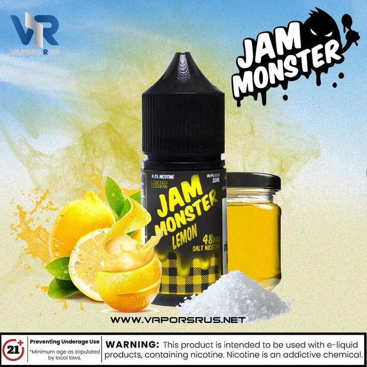 JAM MONSTER - Lemon 30ml (SaltNic) | Vapors R Us LLC