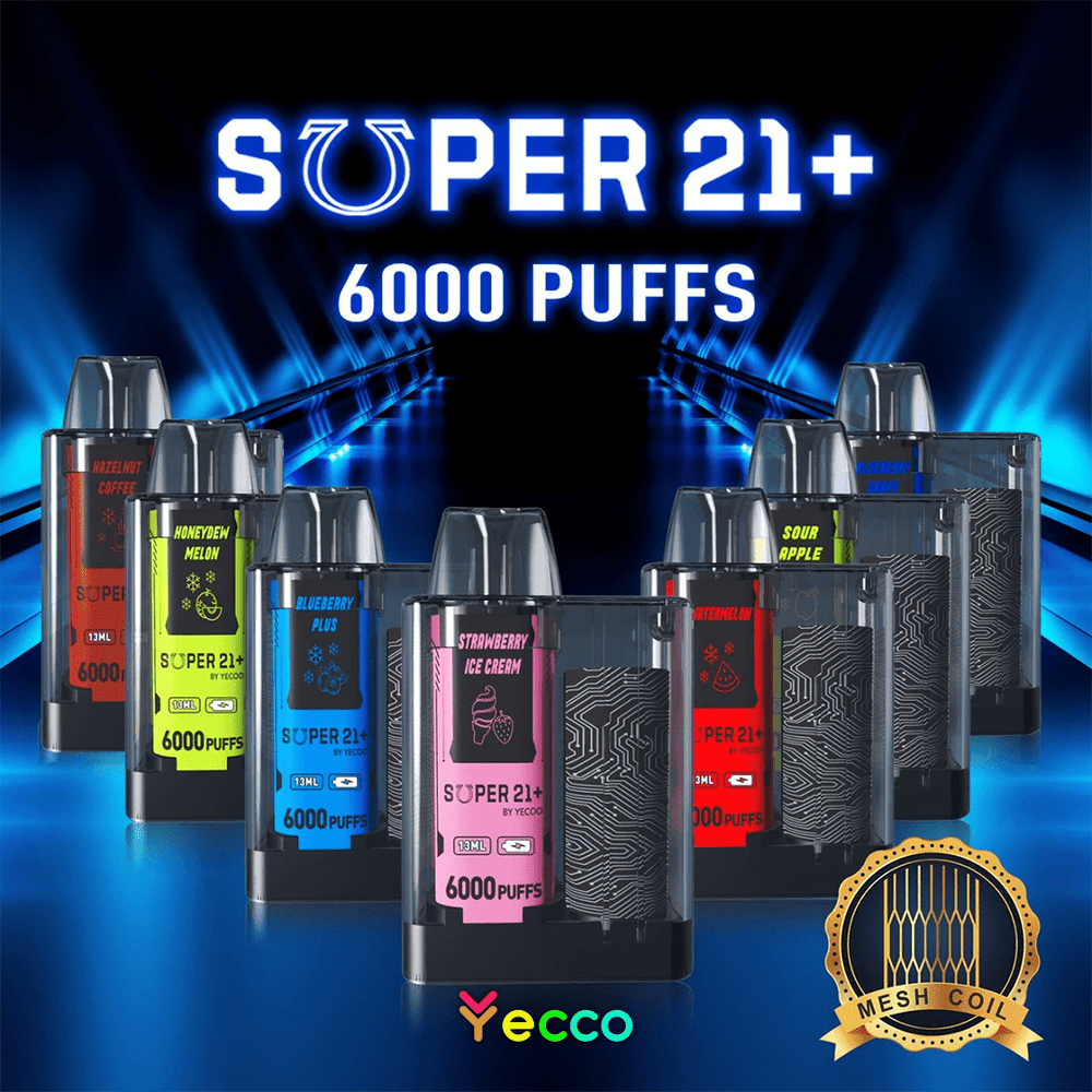 YECOO - SUPER 21+ 6000 Puffs Rechargeable Disposable | Vapors R Us LLC