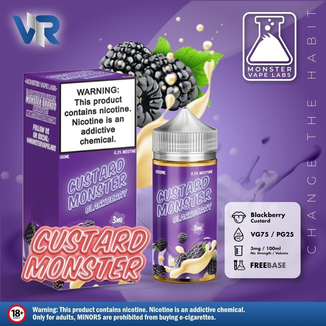 CUSTARD MONSTER - Blackberry 3mg | Vapors R Us LLC