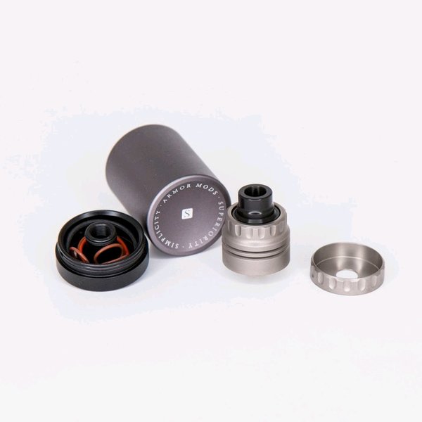 ARMOR MODS - Armor S RDA 22mm BF Titanium (USED) | Vapors R Us LLC