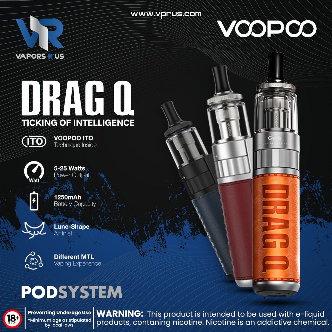 VOOPOO - DRAG Q Pod Kit 1250mAh 25W UAE Vapors R Us VOOPOO - DRAG Q Pod Kit 1250mAh 25W UAE Vapors R Us