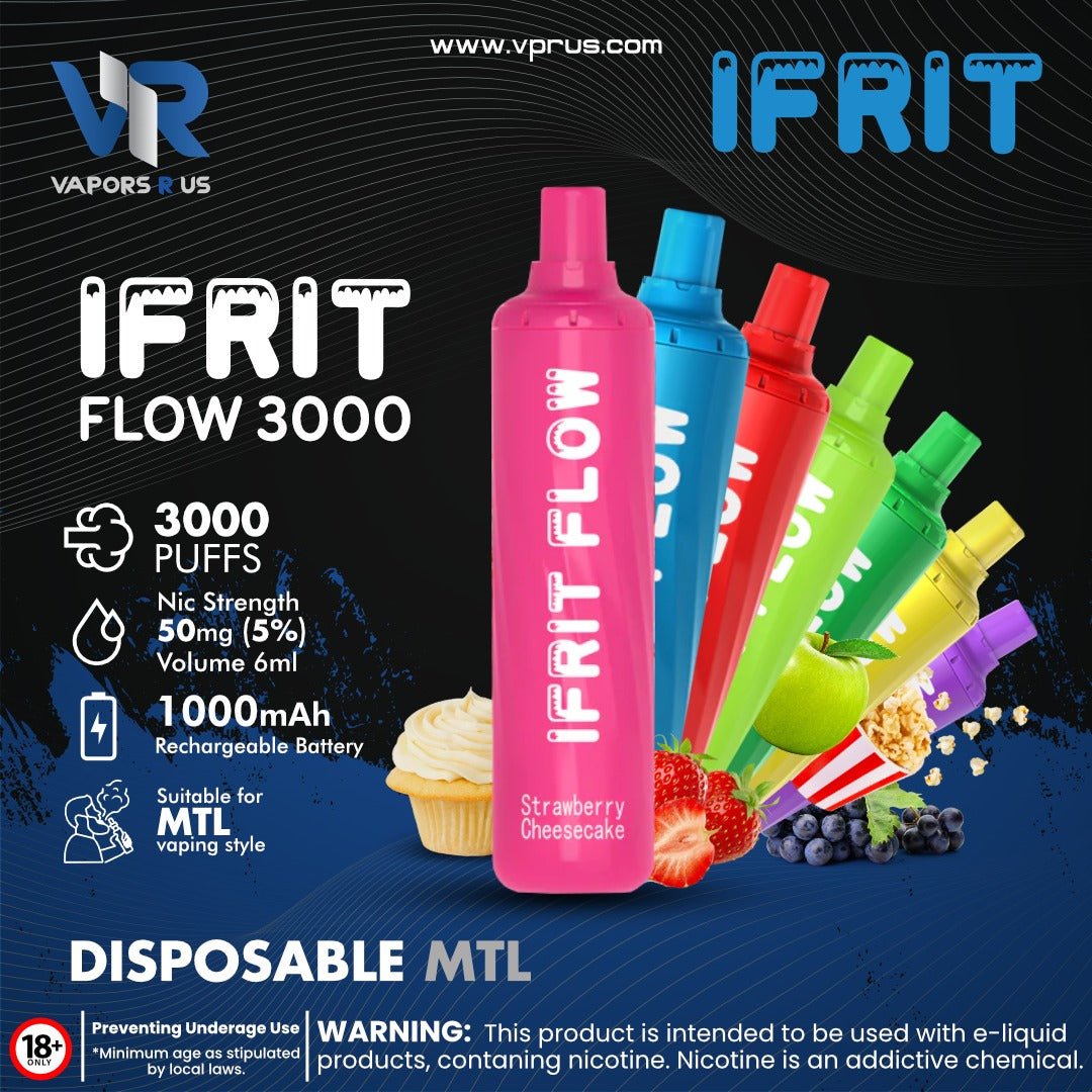 IFRIT FLOW 3000 Puffs Disposable Pod Device 50mg 5% | Vapors R Us LLC