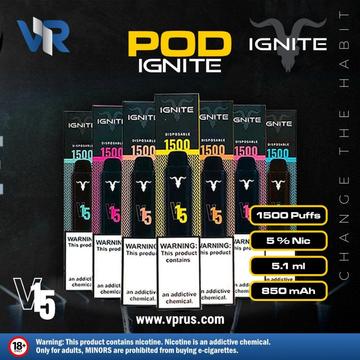 IGNITE - V15 1500+ Puffs Disposable Vape Pen | Vapors R Us LLC