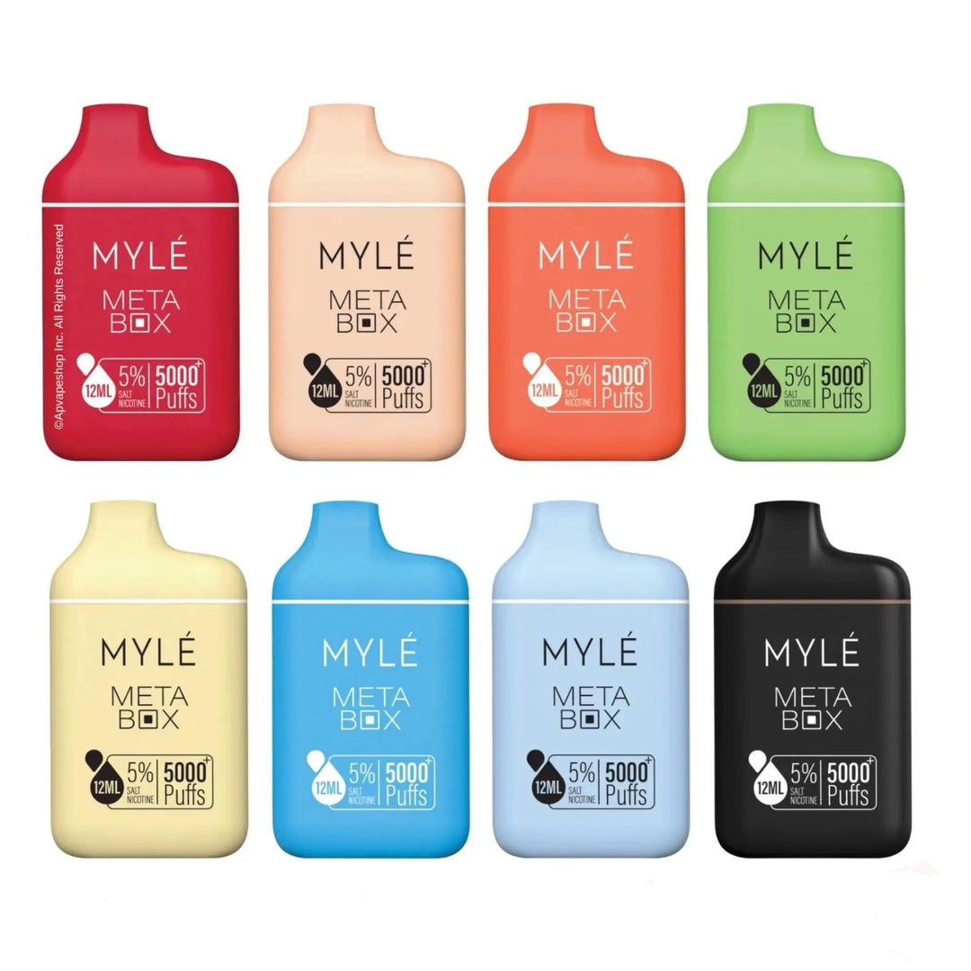 MYLÉ - META BOX DISPOSABLE DEVICE (5000 PUFFS - Rechargeable Vape) | Vapors R Us LLC