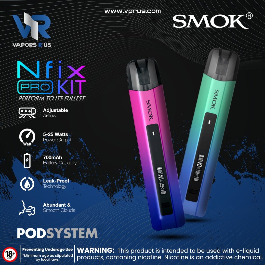 SMOK - Nfix PRO 25w Pod System Kit 700mAh Vapors R Us LLC SMOK - Nfix PRO 25w Pod System Kit 700mAh Vapors R Us LLC