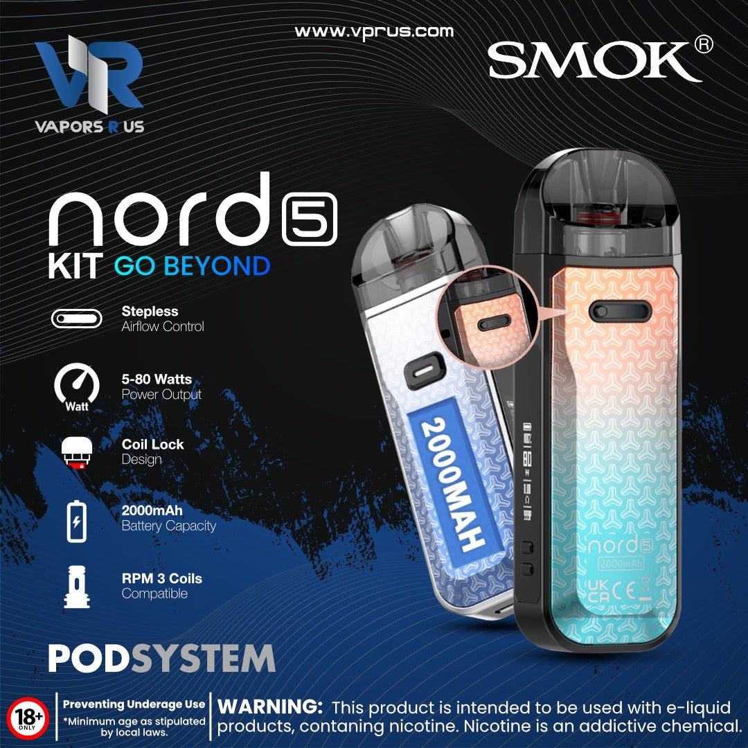 SMOK - NORD 5 Pod System Kit 2000mAh 5ml | Vapors R Us LLC