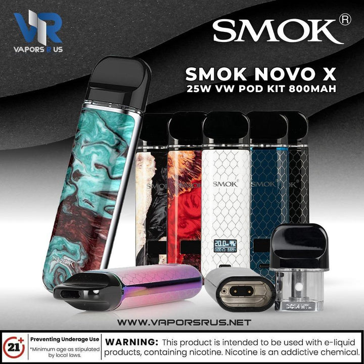 SMOK - Novo X 25W VW Pod Kit 800mAh | Vapors R Us LLC