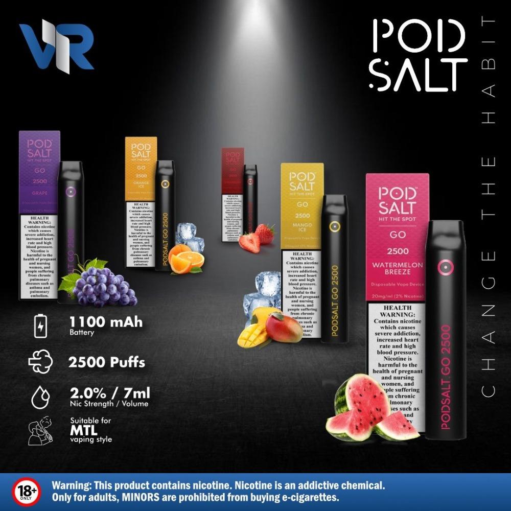 PODSALT - PS GO 2500 Puffs Disposable Device | Vapors R Us LLC