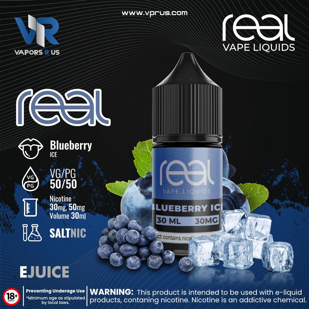 REAL VAPE - Blueberry Ice 30ml (SaltNic) | Vapors R Us LLC